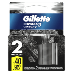 Carga GILLETTE Mach3 Carbono com 2 Unidades