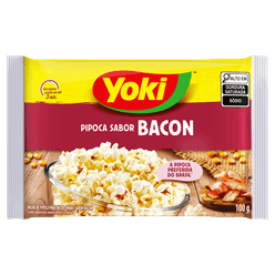 Milho de Pipoca YOKI Para Micro-Ondas Bacon 100g