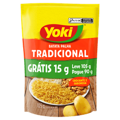 Batata Palha YOKI Tradicional Leve 105g Pague 90g Grátis 15g