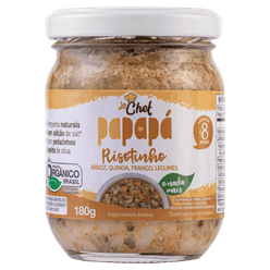 Risotinho PAPAPÁ Orgânico Arroz, Quinoa, Frango e Legumes 180g