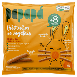 Biscoito PAPAPÁ Infantil Orgânico Cenoura 20g