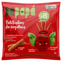 Biscoito PAPAPÁ Infantil Orgânico Tomate e Manjericão 20g