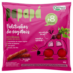 Biscoito PAPAPÁ Infantil Orgânico Beterraba 20g