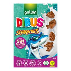 Biscoito GULLÓN Dibus Sharkies Vegano Sem Glúten e Sem Lactose 250g