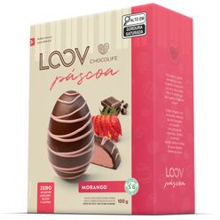 Ovo de Páscoa LOOV Chocolife Morango 100g