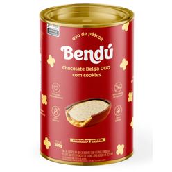 Ovo Páscoa BENDU Whey Protein Chocolate Belga DUO com cookies Sem Adição de Açúcar/Sem Lactose/Sem Glúten 300g