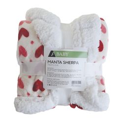 Manta A\BABY 70x100cm Sherpa Cherry