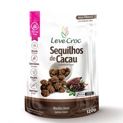 Sequilhos LEVE CROC de Cacau Vegano sem Glúten e sem Soja 120g