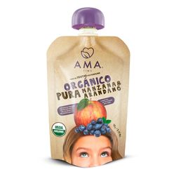 Purê de Frutas Orgânico AMA Maçã e Mirtilo 90g