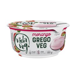 Iogurte Grego Vegetal Morango Vegano VIDA VEG pote 150g