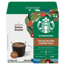 Café STARBUCKS House Blend Americano Com 10 Cápsulas 85g