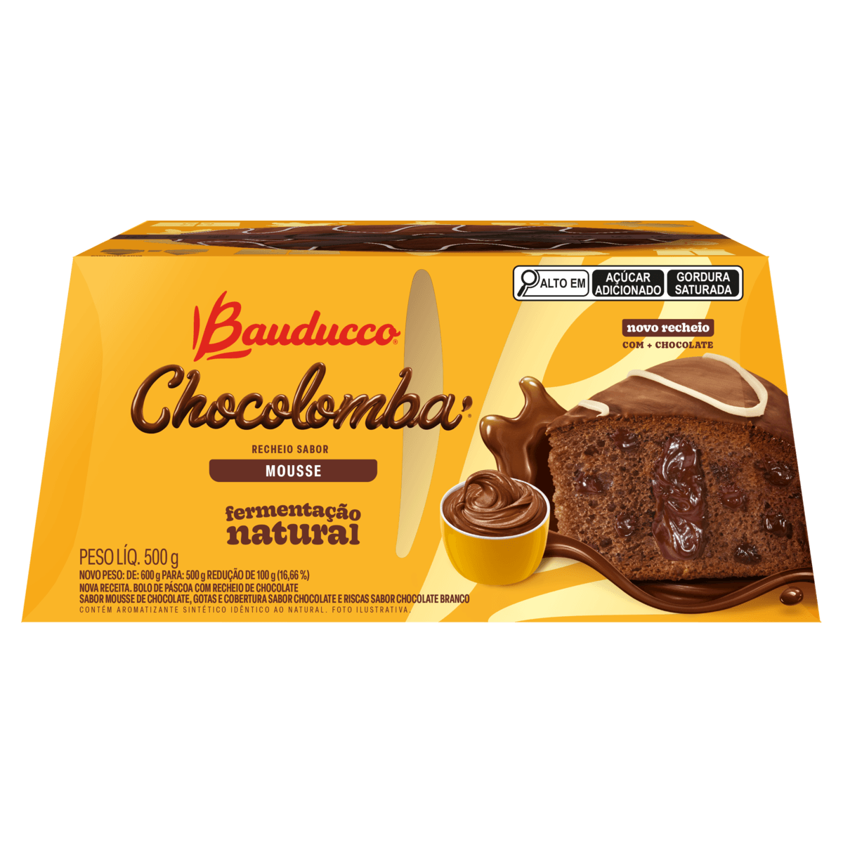 Colomba BAUDUCCO Fermentação Natural Mousse Chocolate 500g - Angeloni ...