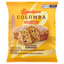 Colomba BAUDUCCO Fermentação Natural Confeito Italiano 80g