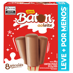 Picolé GAROTO Baton Ao Leite 360g