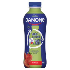 Iogurte Parcialmente Desnatado DANONE Edição Especial Tudo de Bom, Tudo de Bem! Morango 800g