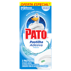 Pastilha Adesiva Sanitária PATO Fresh com 3 Unidadaes Oferta Especial