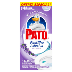 Desodorizador Sanitário PATO Pastilha Adesiva Lavanda 3UN 20% Desconto