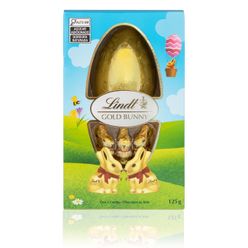 Ovo de Páscoa LINDT Gold Bunny Ao Leite 125G