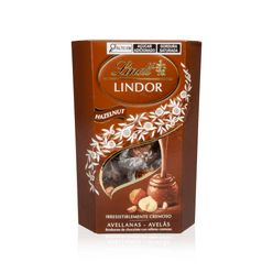 Caixa de Bombons Chocolate LINDT Lindor Avelã 200g Com 16 unidades