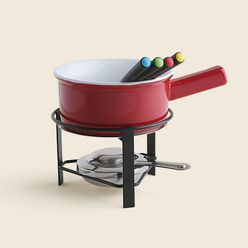 Aparelho de Fondue A\CASA Daily Cerâmica Vermelho