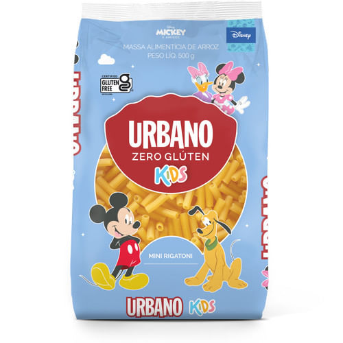 Massa de Arroz Mini Rigatoni URBANO Kids Zero Glúten 500g