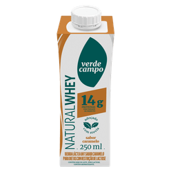 Bebida Láctea VERDE CAMPO Natural Whey Caramelo Zero Lactose 250ml