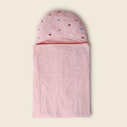 Toalha com Capuz A\BABY 80x90 Algodão Heart Bordada