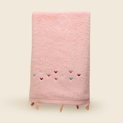 Toalha de Banho A\BABY 70x140 Algodão Heart Bordada