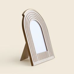 Porta Retrato Madeira Curve 17x23 - A\CASA