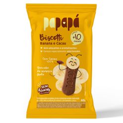 Biscoito PAPAPÁ Biscotti Banana e Cacau sem Açúcar 60g