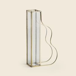 Vaso Aço e Vidro 10.8cm - A\CASA
