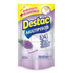 Limpa Piso Multipisos Diluível DESTAC 500ml Lavanda e Alfazema Refil Econômico