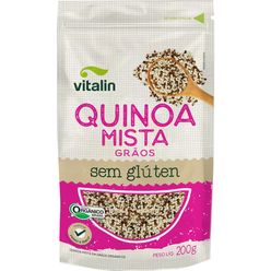 Quinoa VITALIN Mista Grãos Orgânica Sem Glúten Pacote 200g