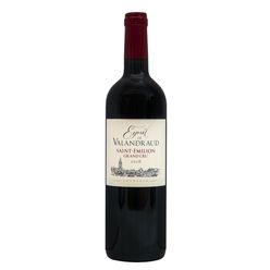 Vinho Francês ESPRIT DE VALANDRAUD Saint-Emilion Tinto Grand Cru 2018 750ml