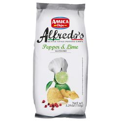 Batata Chips ALFREDO'S Pepper & Lime sem Glúten 150g