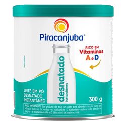 Leite em Pó PIRACANJUBA Desnatado Instantâneo 300g