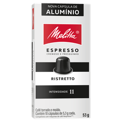 Café MELITTA Espresso Ristretto Intensidade 11 Compatíveis com Máquinas Nespresso com 10 Cápsulas 53g