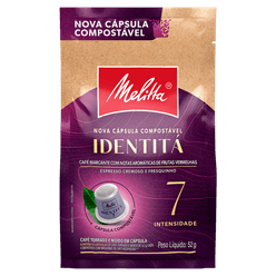 Café MELITTA Compostável Identitá Intensidade 7 Compatíveis com Máquinas Nespresso com 10 Cápsulas 52g