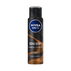 Desodorante Nivea Men Deep Masculino Carvao Ativado Amadeirado Aerosol 150ml