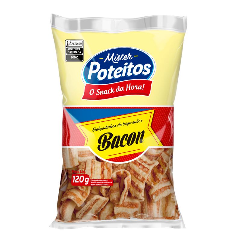 Salgadinho MISTER POTEITOS Bacon 120g - Angeloni Supermercado