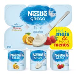 Iogurte Grego Nestlé Light 3 Sabores 540g