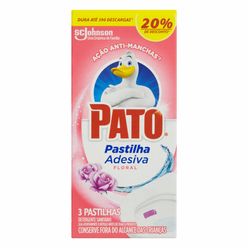 Desodorizador Sanitário PATO Pastilha Adesiva Floral 3UN 20% Desconto