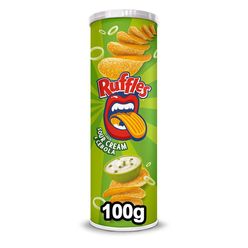 Salgadinho a Base De Batata Sour Cream e Cebola RUFFLES Tira Onda Elma Chips Tubo 100G