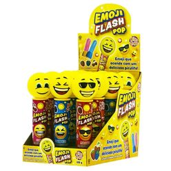 Pirulito KIDS ZONE Emoji Flash Pop Cx com 12 de 10g cada