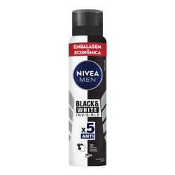 Desodorante Nivea Invisible Black & White Masculino Aerosol 200ml Embalagem Econômica