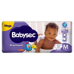 Fralda Descartável BABYSEC Premium Galinha Pintadinha M com 32 Unidades