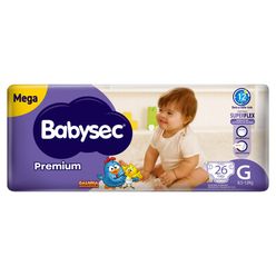 Fralda Descartável BABYSEC Premium Galinha Pintadinha G com 26 Unidades