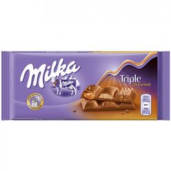 Chocolate MILKA Triple Caramelo Karamelsmaak 100g