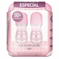 Desodorante GIOVANNA BABY Classic Feminino Roll On 50ml Promoção Especial