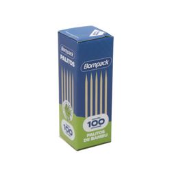 Palito de Bambu BOMPACK com 100 Unidades